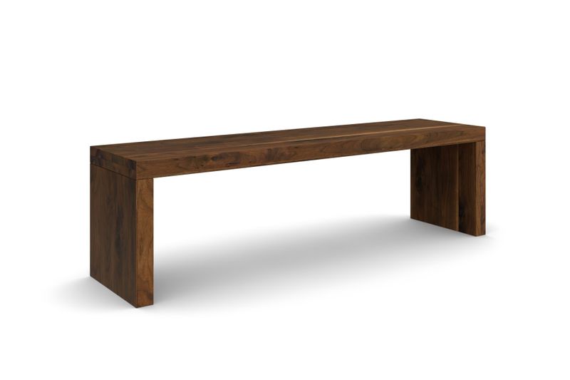 Sitzbank MORENO ohne Lehne aus amerikanischem Nussbaum, 160 cm