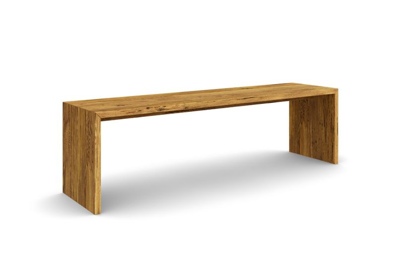 Sitzbank WANGEN ohne Lehne aus Wildeiche (Asteiche), 160 cm