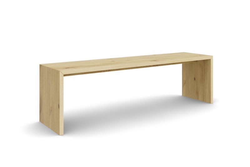 Sitzbank WANGEN ohne Lehne aus Eiche hell, 160 cm