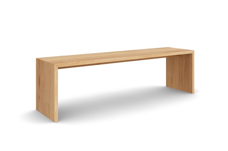 Sitzbank WANGEN ohne Lehne aus Kernbuche, 160 cm
