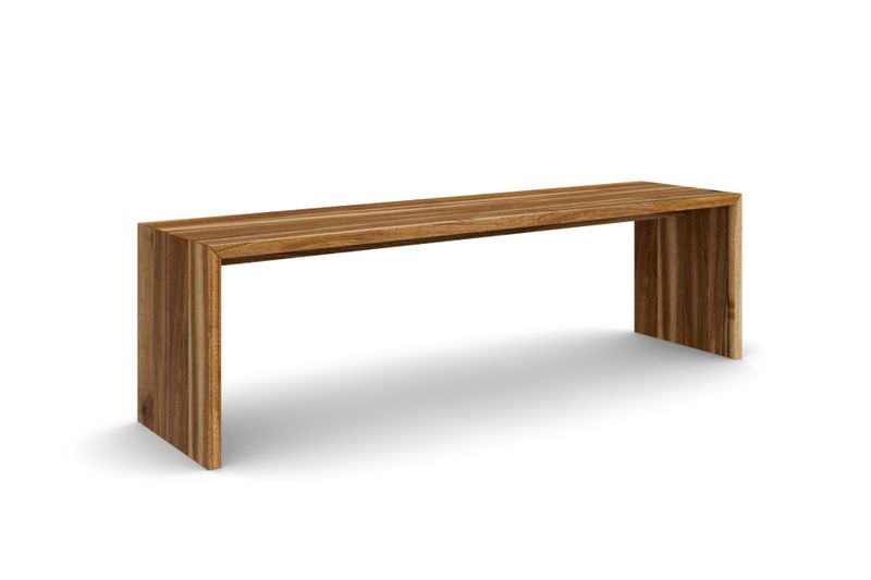 Sitzbank WANGEN ohne Lehne aus europäischem Nussbaum, 160 cm