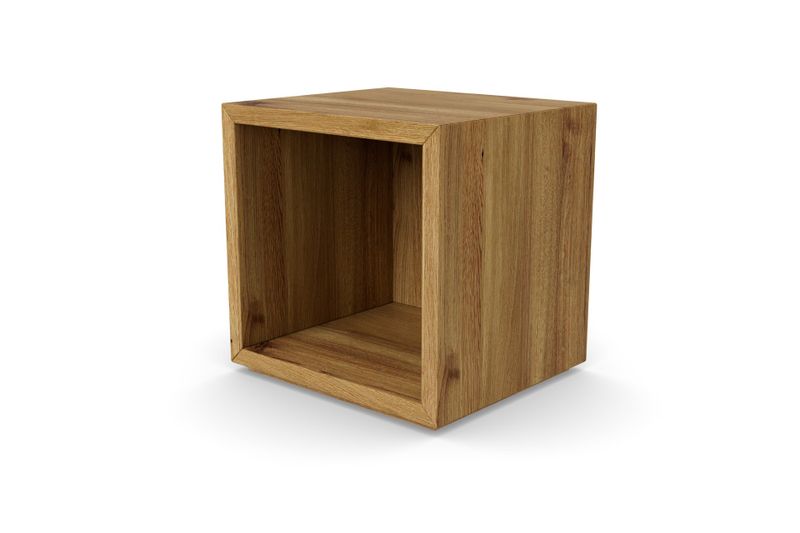 Schmaler Nachttisch KUBUS aus Eiche, 30 cm breit
