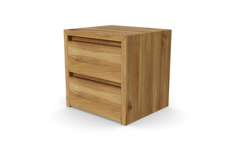 Schmaler Nachttisch PLAZA aus Eiche, 30 cm breit