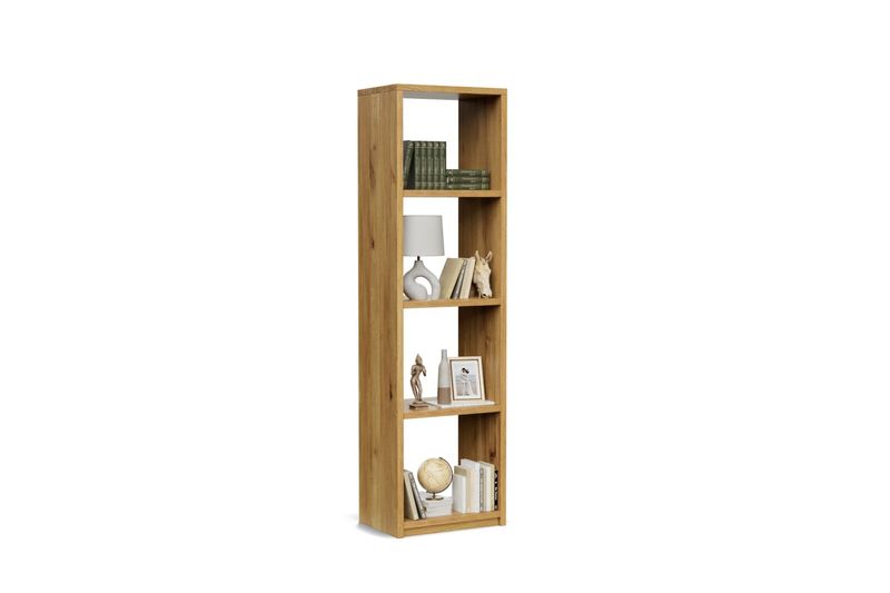 Schuhregal 40 × 150 × 30 cm aus Eiche, ohne Rückwand