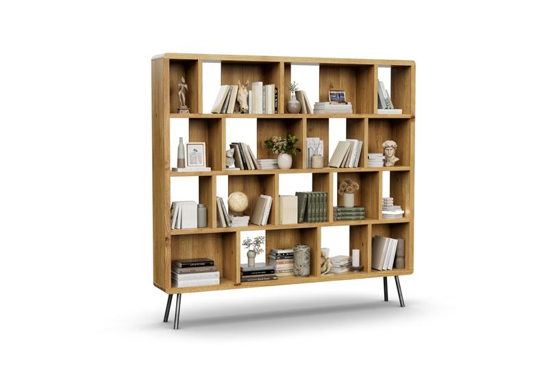 Bücherregal VIANA aus Eiche, 100 × 200 cm